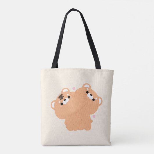かわいい虎のカップル トートバッグ (裏面)