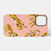 かわいい虎のシームレスな模様 iPhoneケース (裏面横)