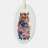 かわいい虎の花 セラミックオーナメント (右)