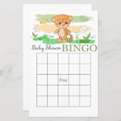 かわいい虎の赤ちゃんシャワービンゴカード (正面/裏面)
