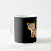 かわいい虎の野生動物の自然ジャングル コーヒーマグカップ (正面左)