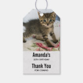 かわいい虎猫子猫が驚く誕生日 ギフトタグ (正面)