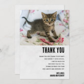 かわいい虎猫子猫ちゃんビックリ サンキューカード (正面/裏面)