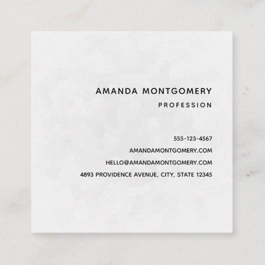 かわいい虎猫子猫ちゃんビックリ スクエア名刺 (裏面)