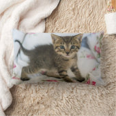 かわいい虎猫子猫ちゃんビックリ ランバークッション (ブランケット)