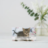 かわいい虎猫子猫ちゃんビックリ 名刺 (スタンド正面)