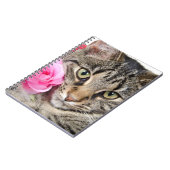 かわいい虎猫猫はとの上がりました ノートブック (左側)