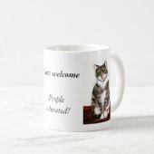 かわいい虎猫猫は歓迎されています コーヒーマグカップ (正面右)