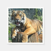 かわいい虎 スタンダードカクテルナプキン (正面)