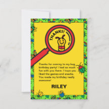 かわいい虫と昆虫の子供の誕生日パーティー