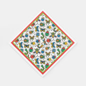 かわいい虫と虫のパーティー スタンダードランチョンナプキン (角)