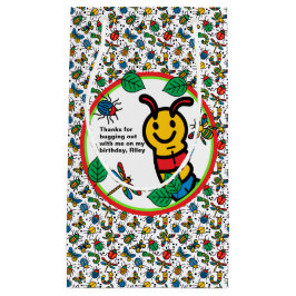 かわいい虫と虫の子供の誕生日パーティー スモールペーパーバッグ