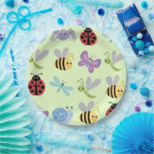 かわいい虫の紙皿 ペーパープレート (パーティー)