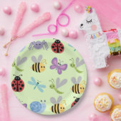 かわいい虫の紙皿 ペーパープレート (パーティー)