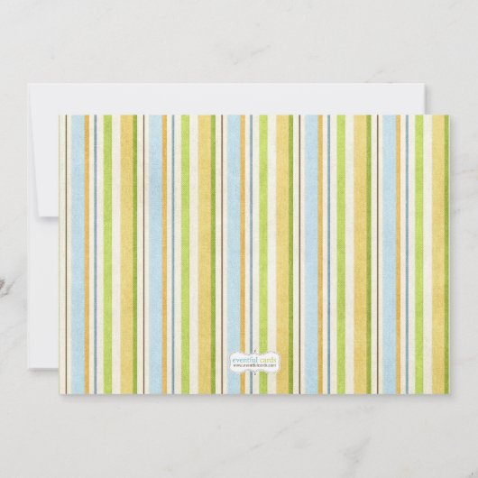 かわいい虫の誕生日のパーティの招待状 招待状 (裏面)