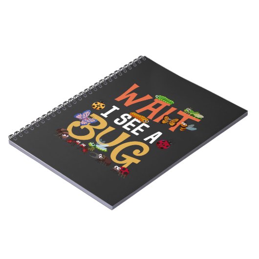 かわいい虫捕り手の子どもの虫好き ノートブック (左側)