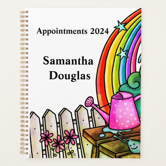 かわいい虹とガーデニング プランナー手帳 (正面)