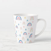 かわいい虹とハート模様 カフェラテマグ (右)
