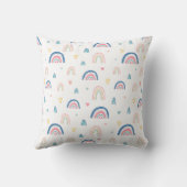 かわいい虹とハート模様 クッション (裏面)