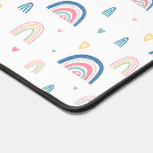 かわいい虹とハート模様 デスクマット (コーナー)