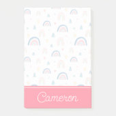 かわいい虹とハート模様 ポストイット (正面)