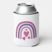 かわいい虹とハート 缶クーラー (缶裏面)