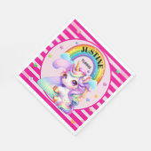 かわいい虹とユニコーンの2回目の誕生日 スタンダードランチョンナプキン (角)