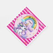 かわいい虹とユニコーン第5誕生日 スタンダードランチョンナプキン (角)