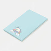 かわいい虹とユニコーン ポストイット (アングル)