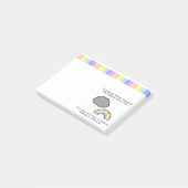 かわいい虹と雨雲の幸せの引用 ポストイット (アングル)