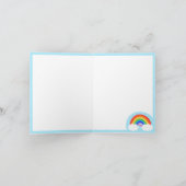 かわいい虹と雲とハートのカラフルデザイン サンキューカード (内部)