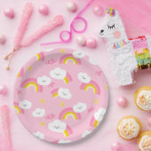 かわいい虹と雲の紙プレート ペーパープレート (パーティー)