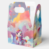 かわいい虹のカラフルユニコーン誕生日 フェイバーボックス (オープン)
