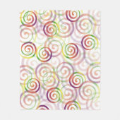 かわいい虹のクリスマスパターン フリースブランケット (正面)