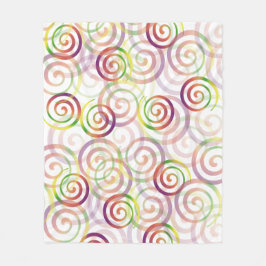 かわいい虹のクリスマスパターン フリースブランケット