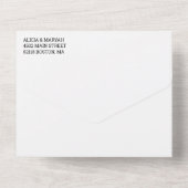 かわいい虹のグラデーション愛は愛結婚の オールインワン招待状 (裏面)