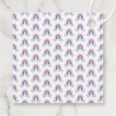 かわいい虹のジェンダーの表示パーティー フェイバータグ (裏面)