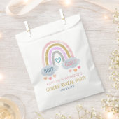 かわいい虹のジェンダーの表示パーティー フェイバーバッグ (クリップ留めされた状態)