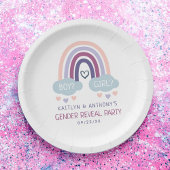 かわいい虹のジェンダーの表示パーティー ペーパープレート