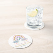 かわいい虹のジェンダーの表示パーティー ラウンドペーパーコースター (インサイチュ)