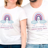 かわいい虹のジェンダーの表示パーティー Tシャツ