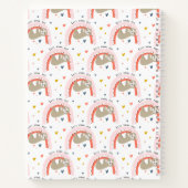 かわいい虹のスローガキーズのノート ノートブック (裏面)