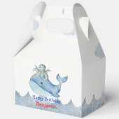 かわいい虹のタコ鯨魚の誕生日パーティー フェイバーボックス (正面)