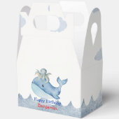 かわいい虹のタコ鯨魚の誕生日パーティー フェイバーボックス (見開き)