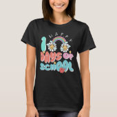 かわいい虹のデイジー ハッピー100日目の学校 Tシャツ (正面)