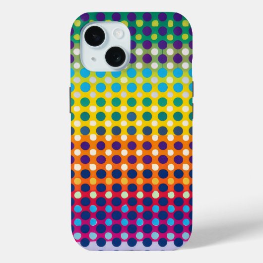 かわいい虹のドットパターン Case-Mate iPhoneケース (裏面)