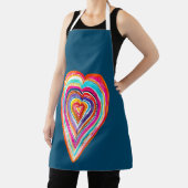 かわいい虹のハートラブボホ エプロン (インサイチュ)