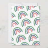 かわいい虹のバーチャルベビーシャワーのお知らせ 案内状 (裏面)