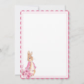 かわいい虹のピンクの水の色ベビーシャワー 招待状 (裏面)