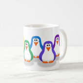 かわいい虹のペンギンのマグ コーヒーマグカップ (正面右)